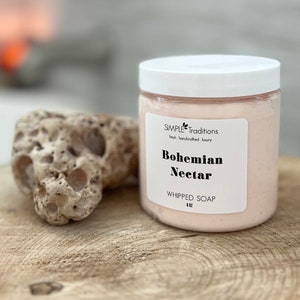 Bohemian Nectar Whipped Soap: Patchouli & Sweet Orange, Vegan Friendly