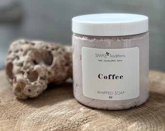 Coffee Whipped Soap | Coffee Body Wash | Fluffy Whipped Soap | Soap in a Jar | Vegan Friendly Soap | Coffee Lover Gift