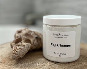 Nag Champa Sugar Scrub | Body Scrub | Exfoliating Whipped Soap | Shaving Prep Soap | Smooth Skin | For Dry Skin | Body Polish