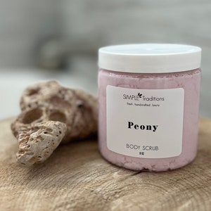 Peony Body Scrub | Exfoliate Sugar Scrub | Dry Skin | Shaving Soap | Fluffy Soap Scrub | Whipped Soap Scrub | Exfoliating Scrub | Gift