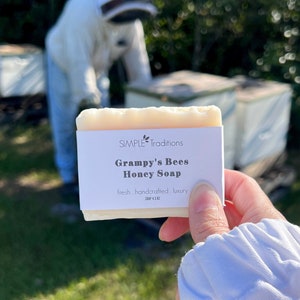 Raw Honey Bar Soap | Natural Artisan Soap | All Natural Soap Bar | Honey Bee Soap | Unisex Soap | Grampy&#39;s Bees