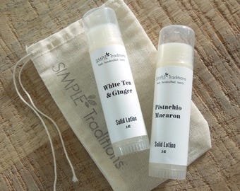 Mini Solid Lotion Stick Gift Set: Handmade Natural Moisturizer, Travel-Safe