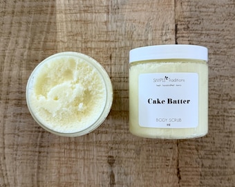 Cake Batter Body Scrub | Exfoliating Sugar Scrub | Shaving and Tanning Prep