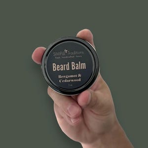 Natural Beard Balm: Bergamot & Cedarwood, 2oz