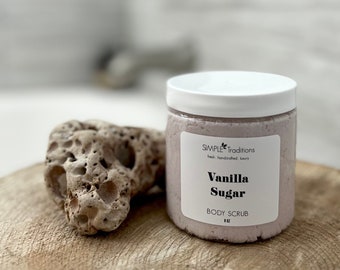 Vanilla Sugar Body Scrub | Exfoliating Dry Skin | Exfoliating Soap | Whipped Soap Scrub