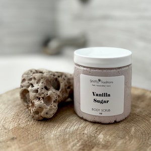 Vanilla Sugar Body Scrub Exfoliating Dry Skin Exfoliating Soap Whipped Soap Scrub image 1