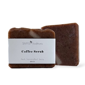 Coffee Soap Bar | Coffee Soap Scrub | Coffee Handmade Soap | Mens Soap | Artisan Soap | Exfoliating Scrub | Kitchen Soap | Vegan Soap