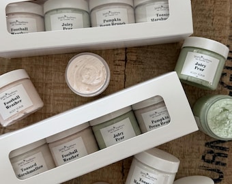 FALL DISCOVERY FLIGHT | 4 Mini Whipped Soaps or Sugar Scrubs | Fall Scents