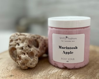 Macintosh Apple Sugar Scrub: Exfoliating Whipped Soap