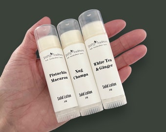 Mini Lotion Stick | Solide Lotion | Ideal für trockene Haut | Keine Verschütten Lotion | Reise sicher