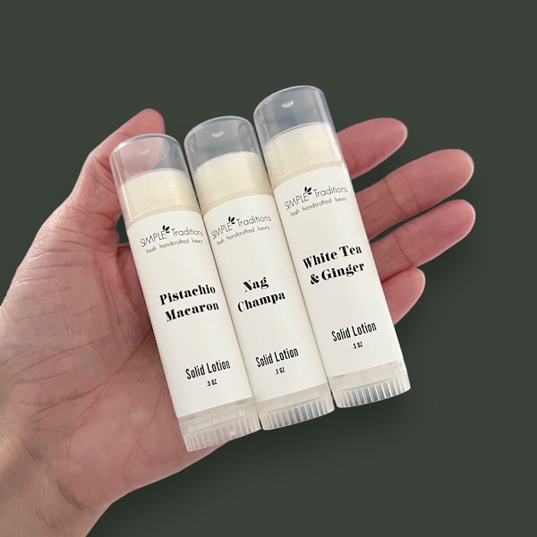 Mini-formaat lotionstick | Stevige Lotion | Ideaal voor de droge huid | Geen morsende lotion | Reis veilig
