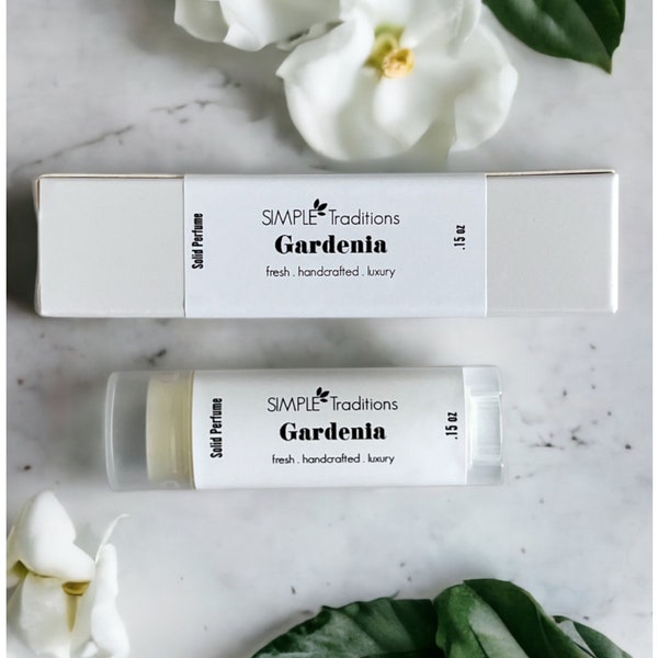 Gardenia Solid Perfume | Perfume Stick | Floral Scent | Artisan Perfume | Travel Safe | Gift for Mom | Gift for Her | Perfume | Scented