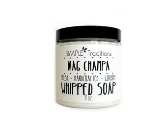 Nag Champa Whipped Soap | Soap in a Jar | Vegan Soap | Fluffy Whipped Soap | Moisturizing Soap | Gift for Her