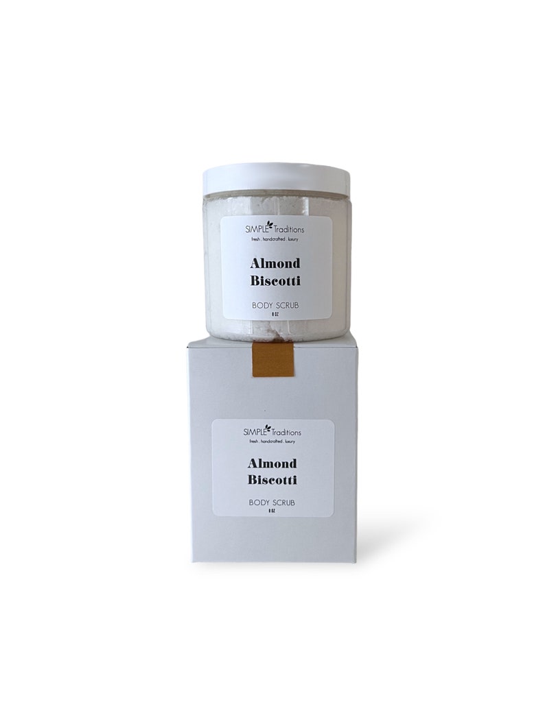 Almond Biscotti Sugar Scrub Body Scrub Exfoliating Scrub Exfoliating Soap Great for Shaving Smooth Skin image 2