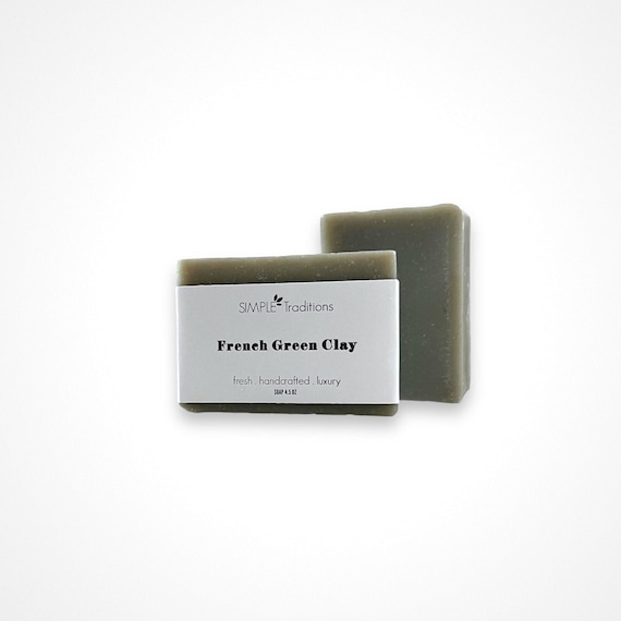 French Green Clay Soap: Natural Artisan Acne Facial Bar