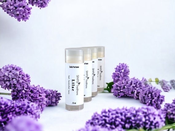 Lilac Solid Perfume Stick: Floral Scent, Travel Size