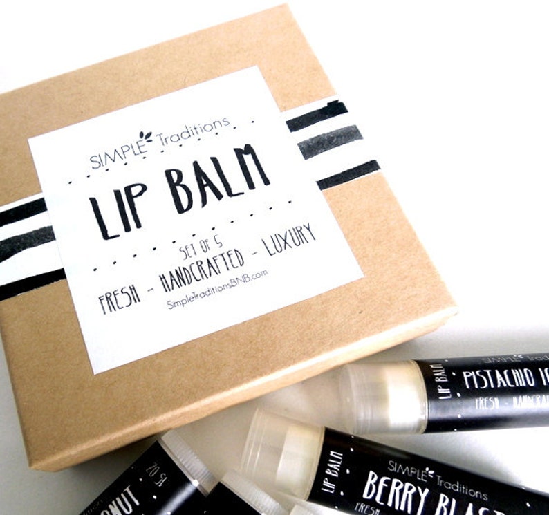 Gift Set Lip Balm Lip Balm Gift Set of 5 Best Lip Balm Etsy