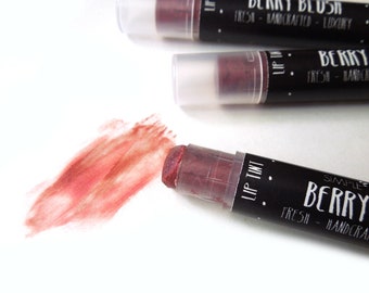 Lip Tint, Lip Tint Balm, Natural Rose Color Lip Tint, Berry Blush, Moisturizing, Natural Lip Care, Lip Color