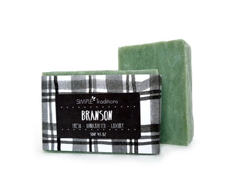 Branson  | Mens Soap | Man Soap | Artisan Mens Soap | Soap Men |  Homemade Soap Mens | Vegan Soap | Homemade Soap | Gift for Him | Soap Bar