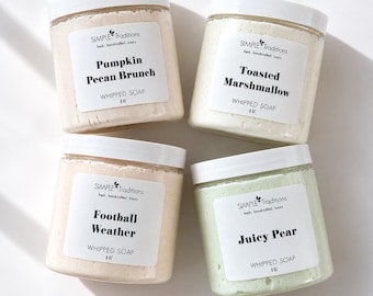 Fall Collection Whipped Soaps | You Choose Your Scent | 4 Autumn Soaps | Vegan Body Wash