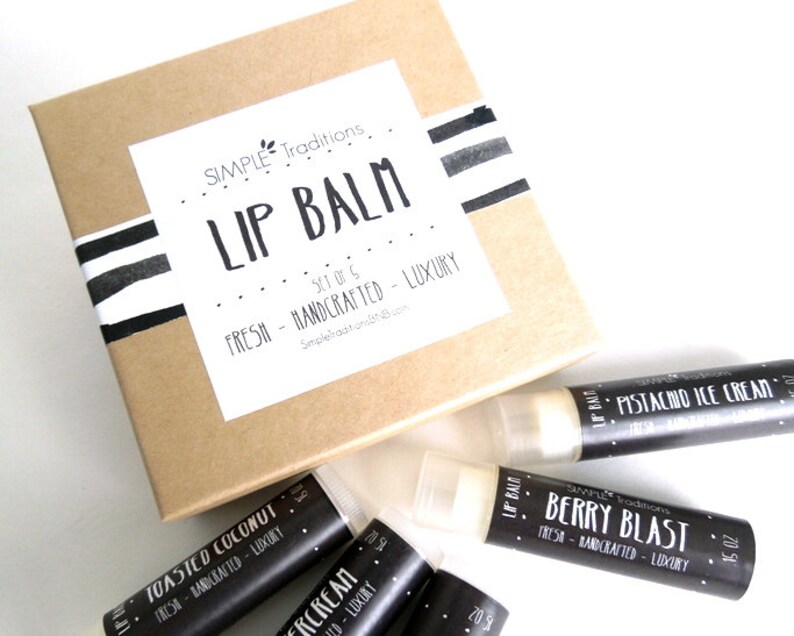 Gift Set Lip Balm Lip Balm Gift Set of 5 Best Lip Balm Etsy