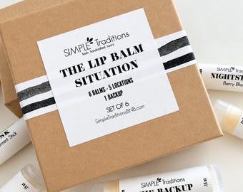 Lip Balm Gift Set | Funny Gift | Set of 6 | Nourishing Lip Care
