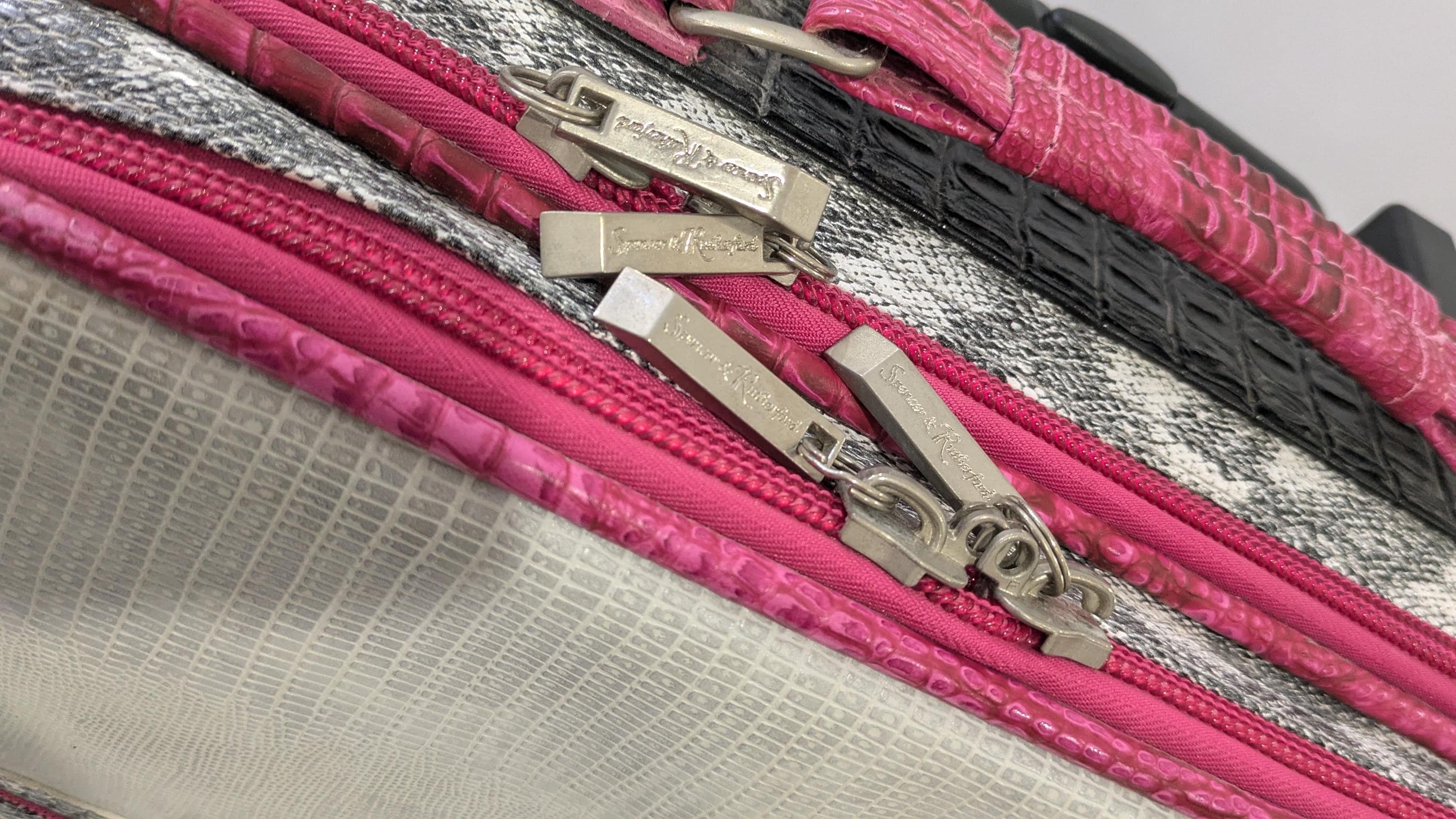 Valise Vintage Spencer & Rutherford Avec Roulettes + Petit Sac – Cuir Multicolore