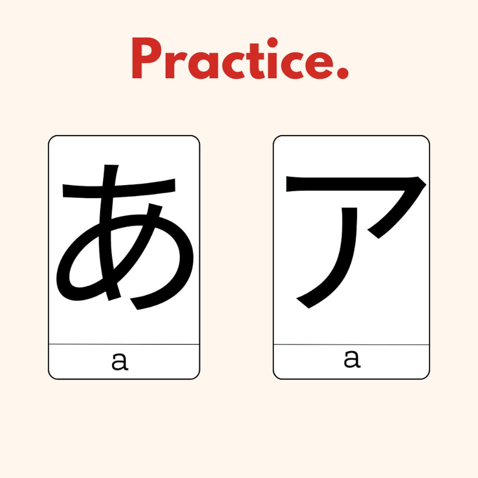 Hiragana and Katakana Flash Cards Printable Japanese for Beginners Learn Japanese Flash Cards ...