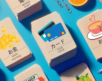 Learn Japanese for travel flashcards for beginners n5 survival Japanese language easy to use Japanese learning gift for kids immersive Japan