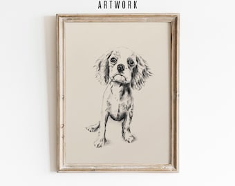 Boceto personalizado de mascota a partir de una foto - Ilustración de perro de estilo vintage dibujada a mano - Retrato personalizado de cachorro - Regalo conmemorativo para una mascota querida