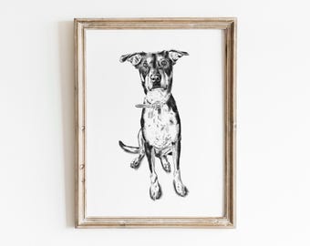 Full Body Custom Dog Drawing