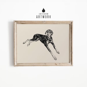 Personalised Pet Portrait Sketch From Photo - Hand Drawn Vintage Style Dog Drawing - Pet Memorial Gift - CUSTOM Animal Artwork