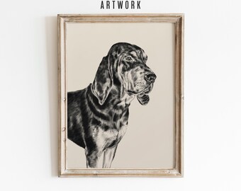 Hund Portrait nach Foto vom Foto - Handgezeichnete Vintage Stil Skizze - Personalisierte Hündchen Zeichnung - Tierliebhaber Erinnerungsgeschenk