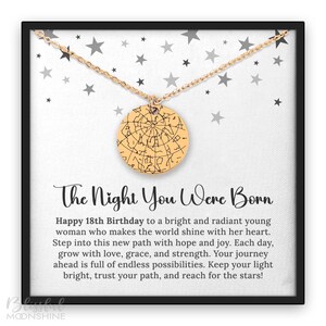 Sternkarte Halskette • Die Nacht, in der du geboren wurdest Geschenk • Benutzerdefinierte Geburtskonstellations Schmuck für Tochter oder Enkelin