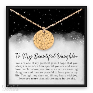 Für meine schöne Tochter Star Map Halskette | Die Nacht, die du geboren bist | Benutzerdefinierte Constellation Schmuck Geschenk | Personalisierte Geburtstag Halskette