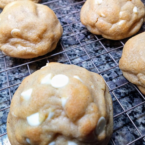 Brown Butter White Chocolate Chip Cookie Recipe | Stuffed Bakery-Style Cookies | Digital Download