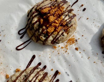 Recept voor koekje met gebruinde boter en oreobiscuit | Gevulde en gevulde koekjes in bakkerijstijl | Digitale download