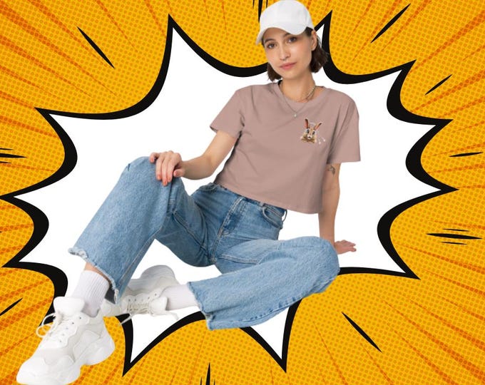 Featured listing image: Vintage Style Funny Graphic Tee, Retro Women's Crop Top, Funny Crop Top, Vintage Inspired Funny Shirt, Vintage Graphic Crop top