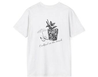 All size single price, Cocktail on the beach, Cozy Unisex Softstyle T-Shirt, Comfortable Tee for Men and Women, Casual Shirt