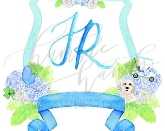 Custom Watercolor Crest • Digital File Made to Order