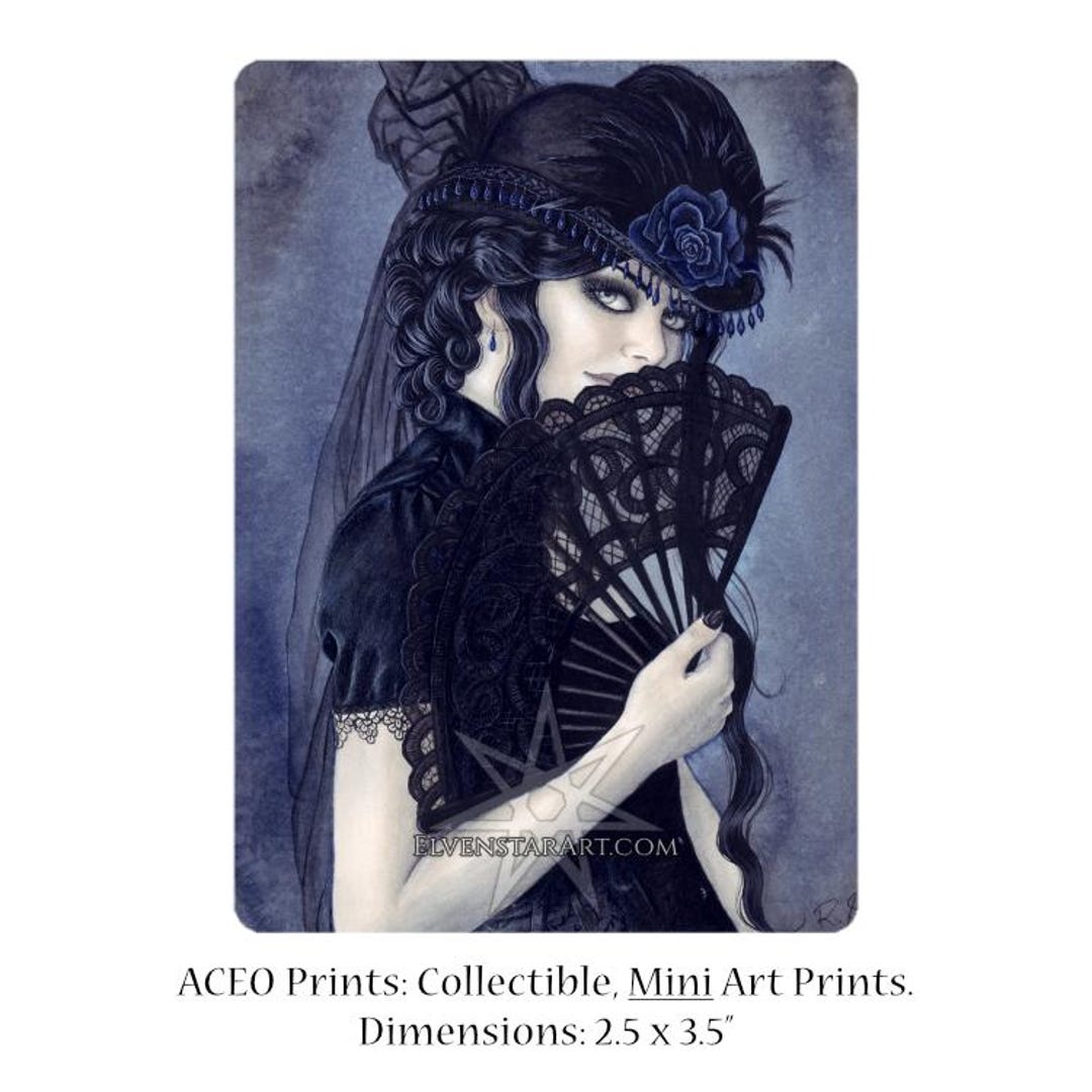 Enchanted Evening ACEO Print Artist Trading Cards ATC Fantasy Art