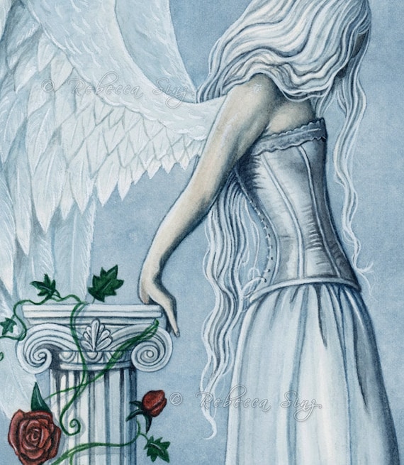 Hope and Despair 19x13 Print Angels Emotions Art Sadness