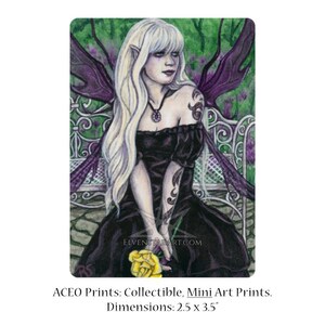 English Garden Limited Edition ACEO Print Fairy Art Artist Trading Cards ATC Fantasy Art