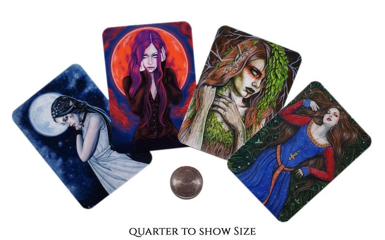From the Dark Depths ACEO Print gothic mermaid evil beach sea Artist Trading Cards ATC Fantasy Art image 3
