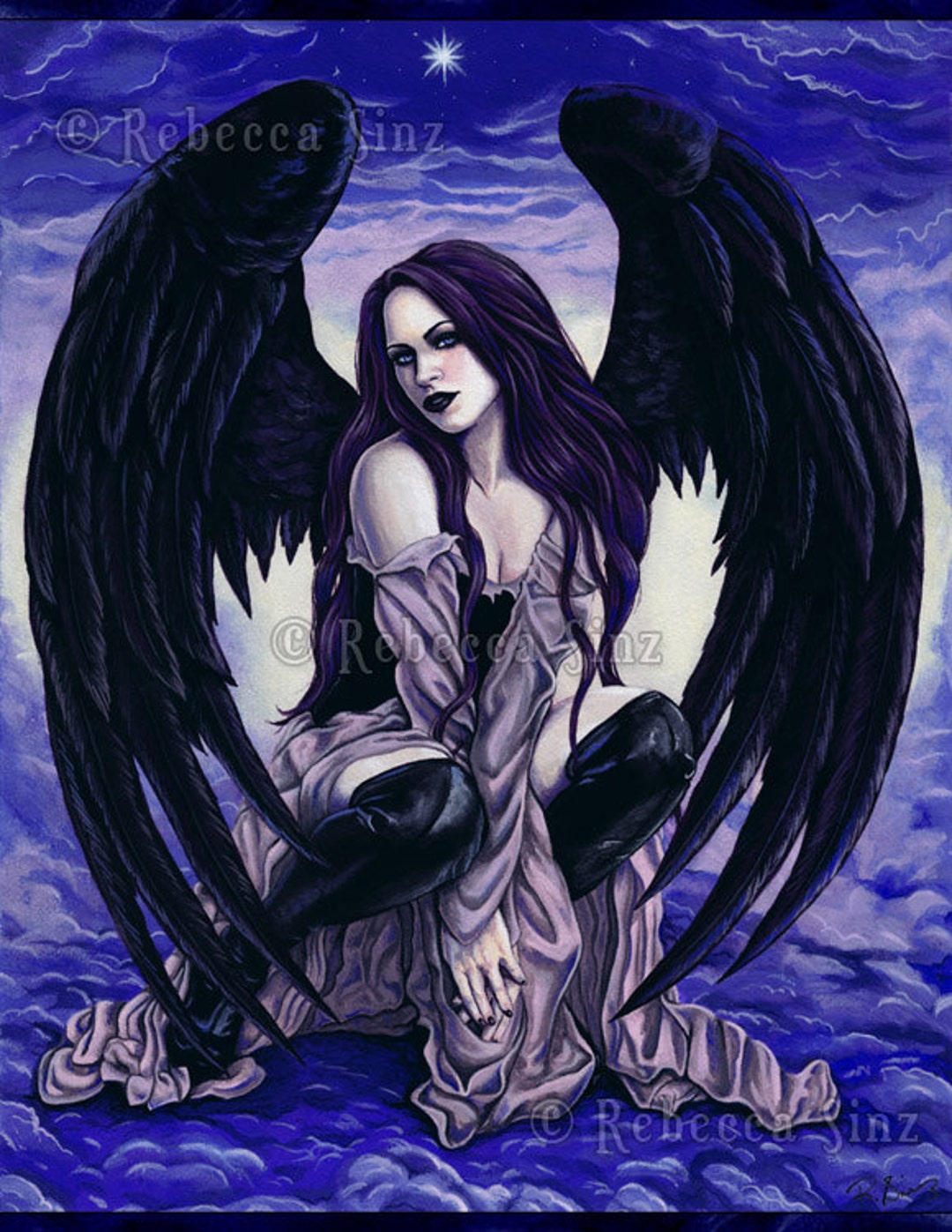 gothic angel drawings