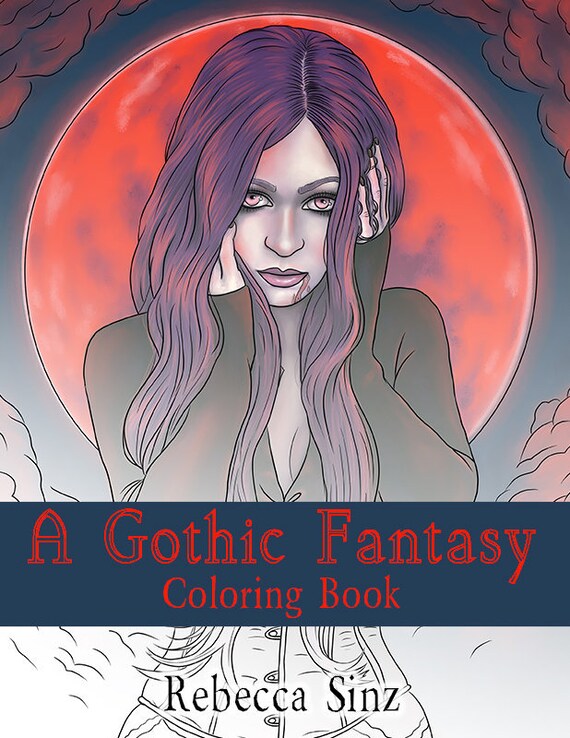 Download A Gothic Fantasy Coloring Book Rebecca Sinz Elvenstarart Dark Etsy