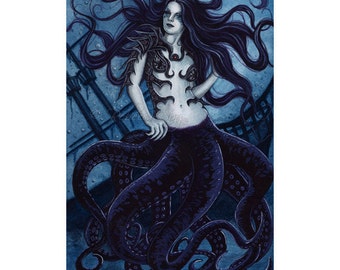 Cecaelia ACEO Print Gothic Sea Creature Tentacles Hybrid - Etsy New Zealand