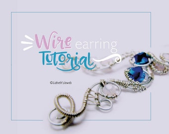 Wire wrapping tutorial ~ Wire wrapped earring tutorial ~ Handmade Jewellery instructions ~ Wire weaving tutorial ~ Pattern ~ Step by step
