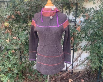 Rustic Pullover Hooded Sweatshirt Top