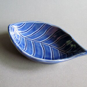 Leaf Small Bowl Ceramic Sauce Snack Dish Serving Plate Tableware Blue Leaf Green Blue Cream CHOOSE image 7